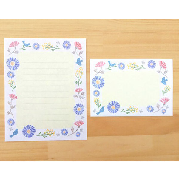 Papier Lettre Kimika - Orange Flowers | Moshi Moshi Papeterie Kawaii