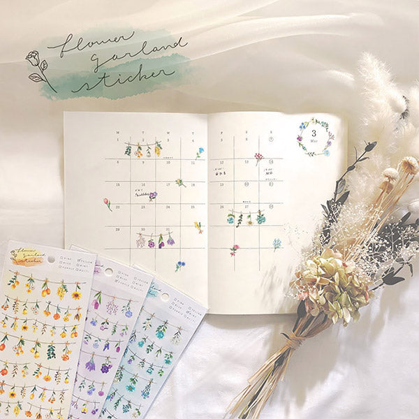 Stickers Flower - Papeterie Japonaise Kawaii | Moshi Moshi