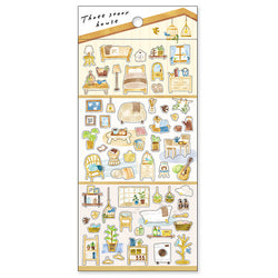 Stickers Three Story House - Natural | Moshi Moshi Paris Japan