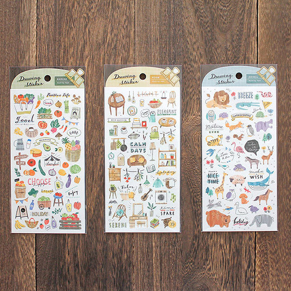 Stickers Animal - Made in Japan | Moshi Moshi Papeterie Kawaii