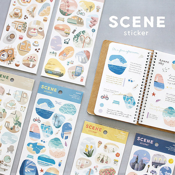 Stickers Scène - Sunny | Moshi Moshi Papeterie Japonaise