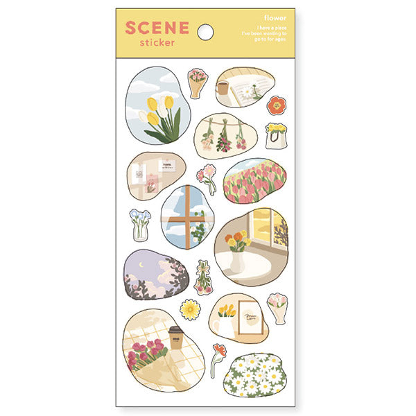 Stickers Scène - Flower | Moshi Moshi Papeterie Japonaise