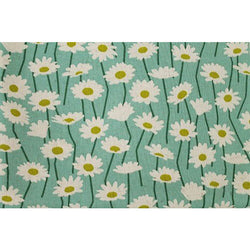 Tissu Japonais Marguerite - Vert, 50x50cm