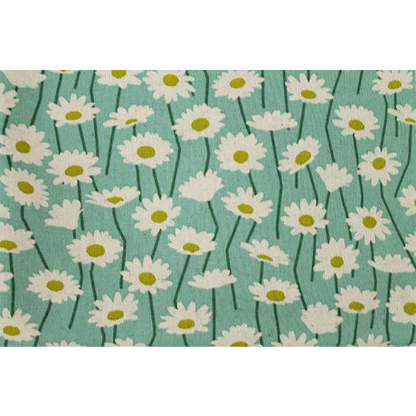 Tissu Japonais Marguerite - Vert, 50x50cm
