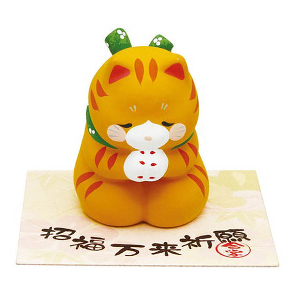 Figurine Chat Salutation - Tabby Cat | Moshi Moshi Paris Japon