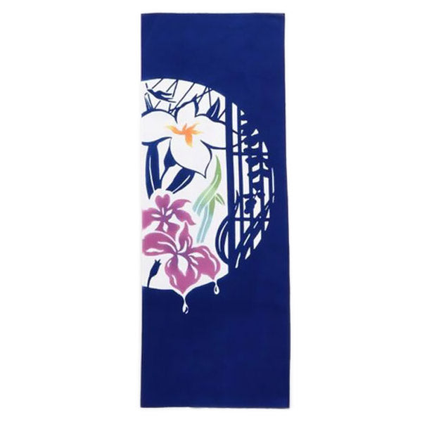 Tenugui Fleur d'Iris - Deco Japonaise | Moshi Moshi Paris