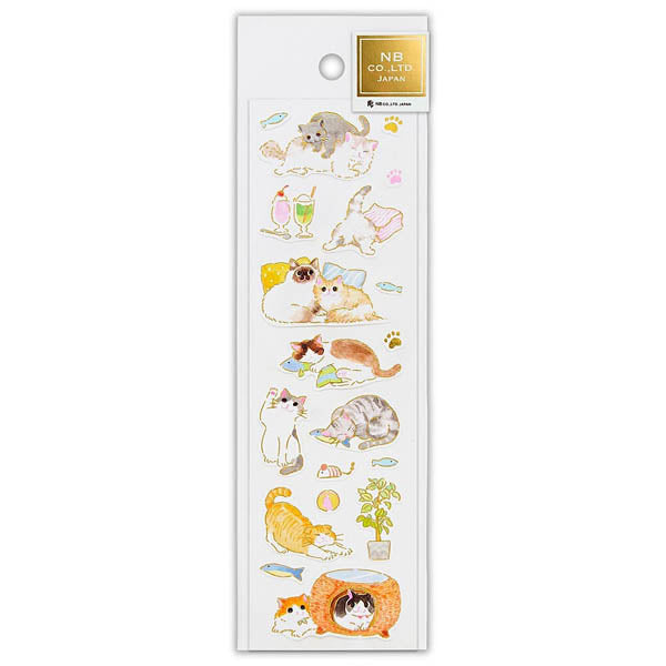 Stickers Chat Peace - Feuille D'Or | Moshi Moshi Papeterie Japonaise
