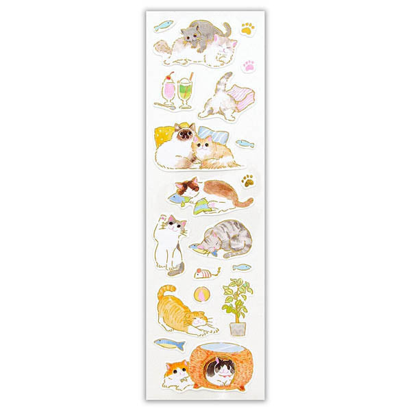Stickers Chat Peace - Feuille D'Or | Moshi Moshi Papeterie Japonaise