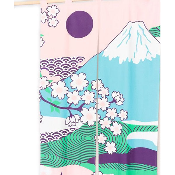 Noren Mont Fuji Sakura - Rideau Japonais | Moshi Moshi Paris