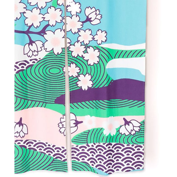 Noren Mont Fuji Sakura - Rideau Japonais | Moshi Moshi Paris