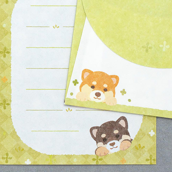 Mini Papier Lettre & Enveloppe Pyokotto - Shiba | Moshi Moshi Paris
