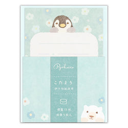 Papier Lettre & Enveloppe Pyokotto - Pingouin | Moshi Moshi Paris