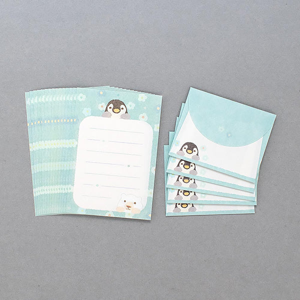 Papier Lettre & Enveloppe Pyokotto - Pingouin | Moshi Moshi Paris