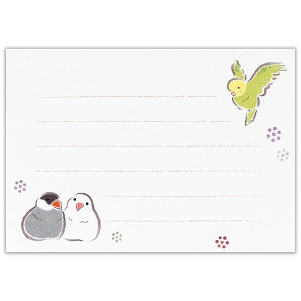 Mini Carnet Papier Lettre Oiseau - Kawaii | Moshi Moshi Paris Japan