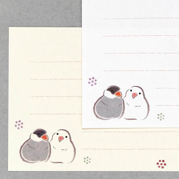Mini Carnet Papier Lettre Oiseau - Kawaii | Moshi Moshi Paris Japan