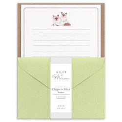 Papier Lettre & Enveloppe Mino - Chat Birman | Moshi Moshi Paris