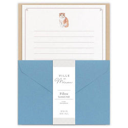 Papier Lettre & Enveloppe Mino - Chat Scottish Fold | Moshi Moshi
