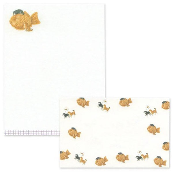 Papier Lettre & Enveloppe - Shiba Taiyaki | Moshi Moshi Paris Japon