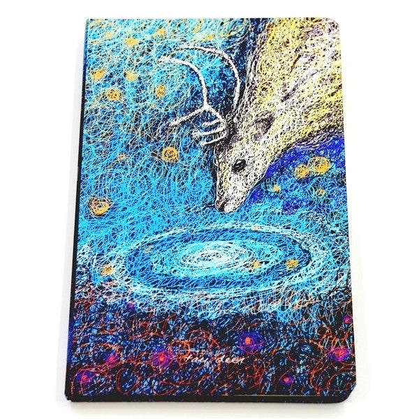 Carnet Graphique Cerf buvant eau Etang Galaxy