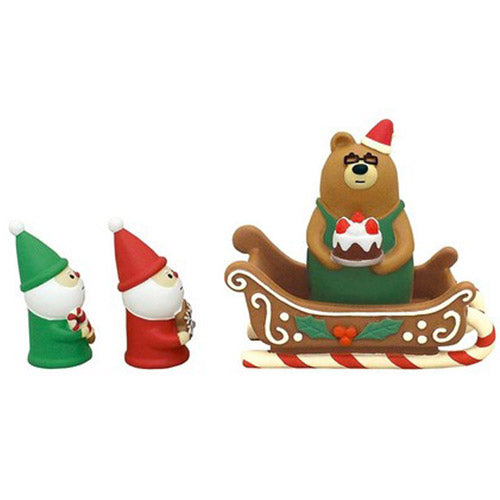 Mini Figurine Japonaise - papa noel rouge et vert | Moshi Moshi