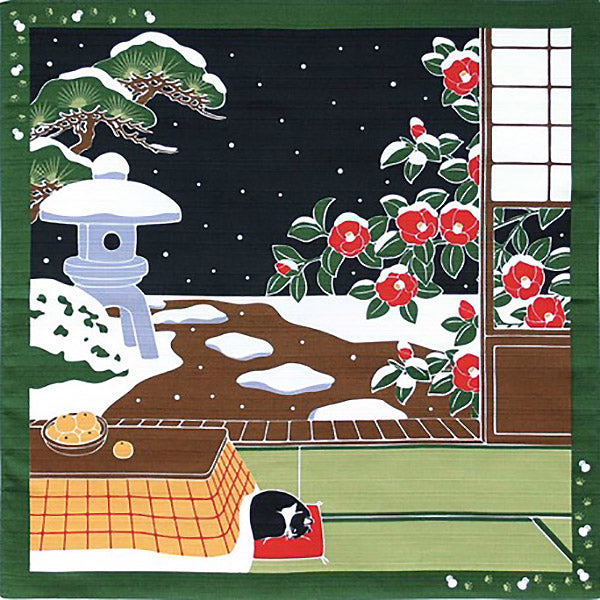 Furoshiki Chat Camelia - Japan | Moshi Moshi Paris