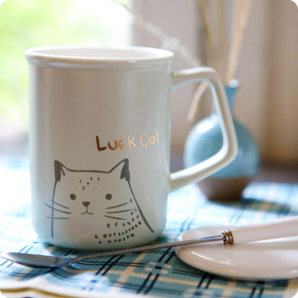 Tasse Kawaii Chat - Lucky Cat Vert | Moshi Moshi Japon