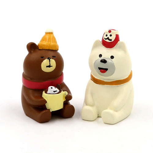 Mini Figurine - Ours Blanc Daruma