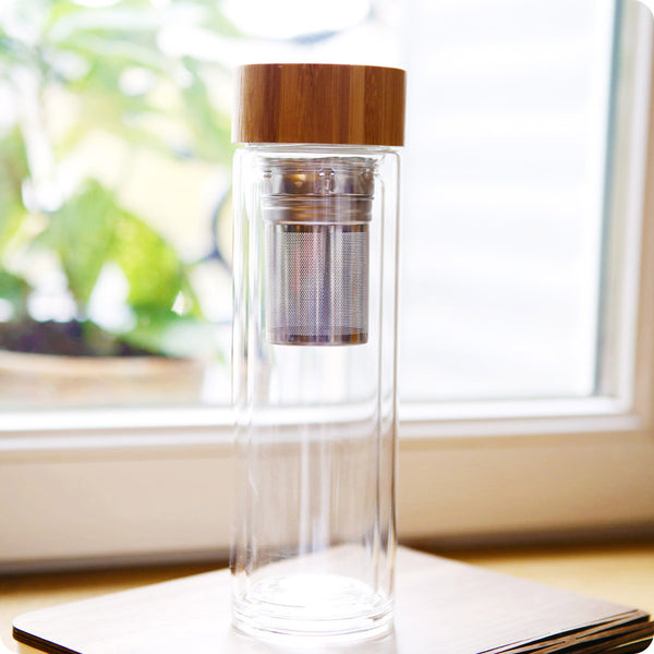 Gourde double verre infuseur thé - Moshi Moshi Paris