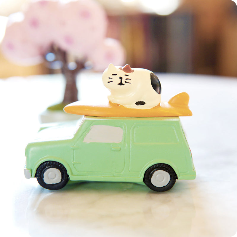 Mini Figurine Japonaise Chat Voiture Kawaii | Moshi Moshi 