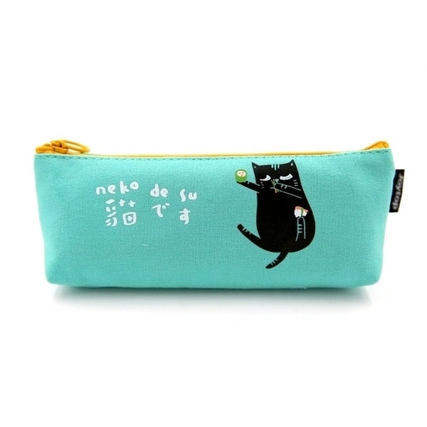 trousse chat - neko vert, maki gourmand