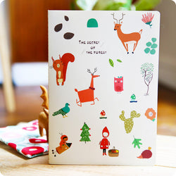 cahier kawaii - la nature et la forêt 
