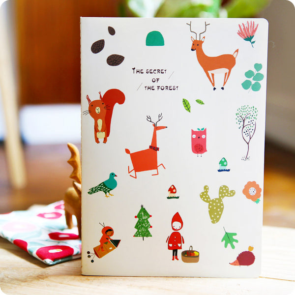 cahier kawaii - la nature et la forêt 