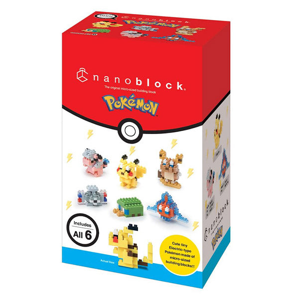 Nanoblock - Coffet Cadeau Pokémon Mini Nano, Electrique | Moshi Moshi