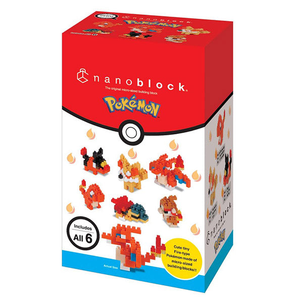 Mini Nanoblock - Coffret Cadeau Pokémon, Feu | Moshi Moshi Paris