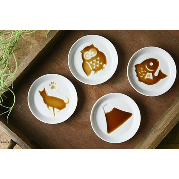 Coupelle Japonaise Sauce Soja - Carpe en relief | Moshi Moshi