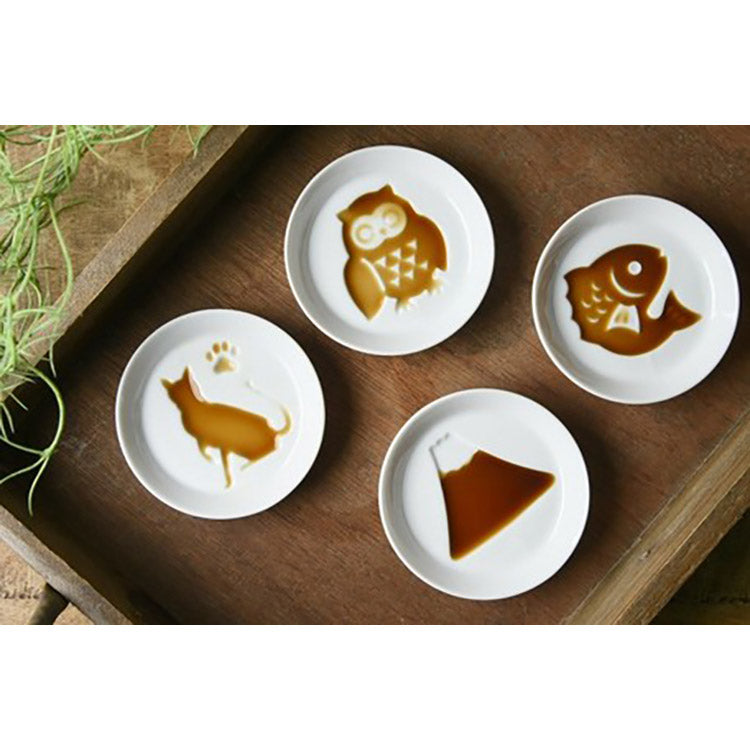 Coupelle Relief Hiboux - Sauce soja | Moshi Moshi Paris Japon