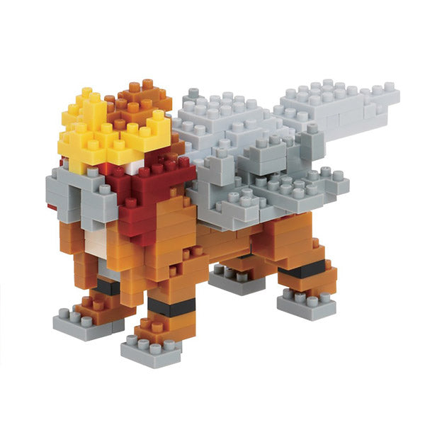 Nanoblock Pokémon Entei Set – 240 Micro-Steine, Geschicklichkeits-Level 3