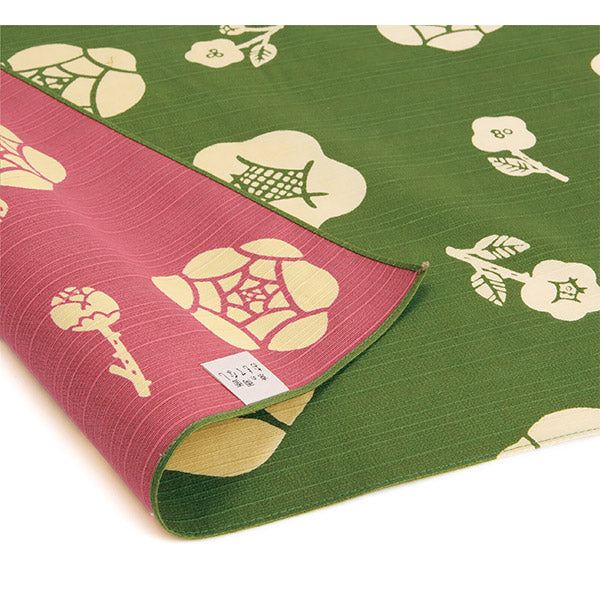 Furoshiki Réversible - Rose Vert & Rose | Moshi Moshi Paris Japan