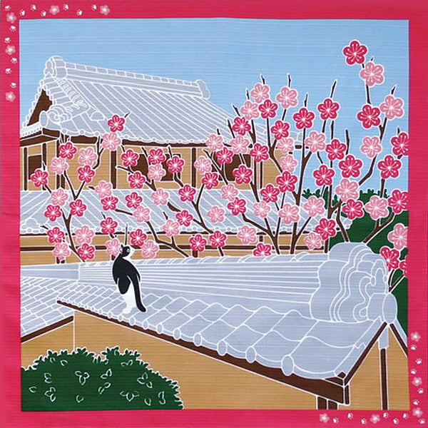 Furoshiki Chat Sakura - Toit | Moshi Moshi Paris