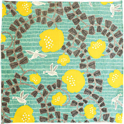 furoshiki oiseau colibri - champs de coquelicot jaune | Moshi Moshi