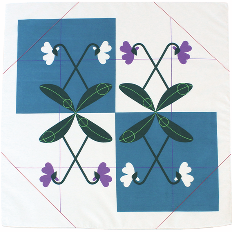 Furoshiki Kigi, Floral carré - marque japonaise | Moshi Moshi