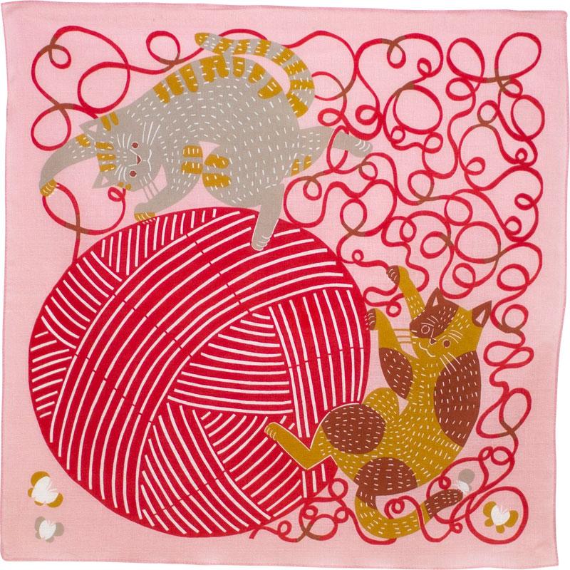 Furoshiki Kata Kata - Chat Rose | Moshi Moshi Paris