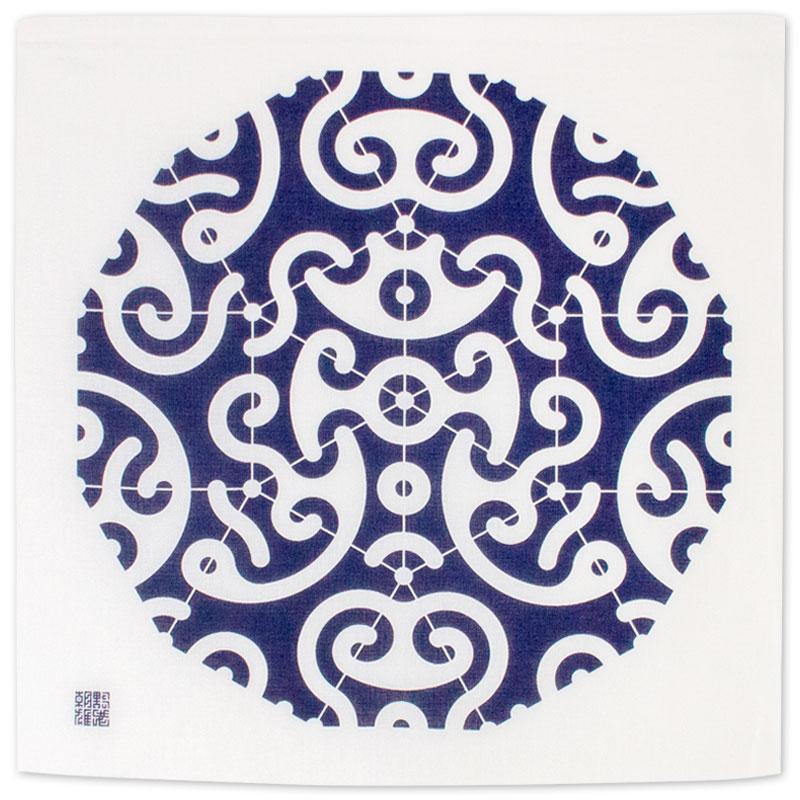 Furoshiki Karakusa Bleu - Tissu emballage Cadeaux | Moshi Moshi Paris Japon