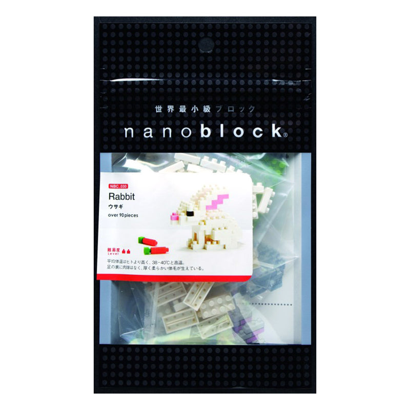 Nanoblock Rabbit Lapin Blanc - Animaux | Moshi Moshi Boutique Paris