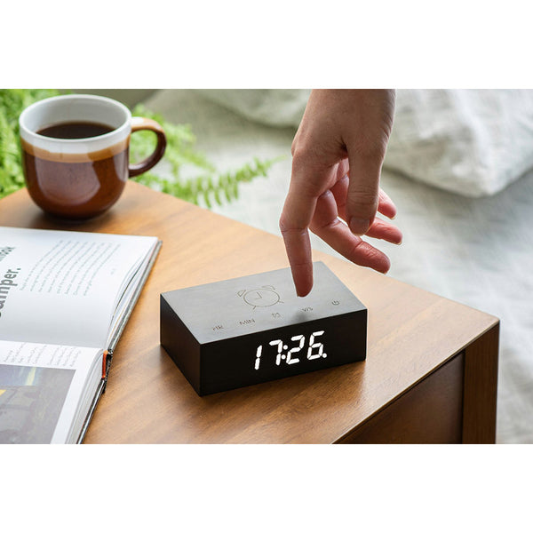 Réveil Flip Click Clock Noir - Gingko | Moshi Moshi Paris
