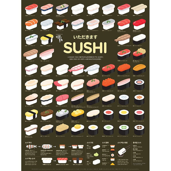 Poster Affiche Sushi, 50x70cm